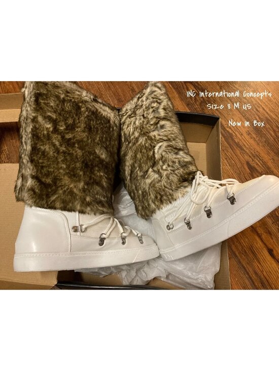 INC International Concepts Shoes - INC International Concepts Women White Winter Boot 8M US New In Box